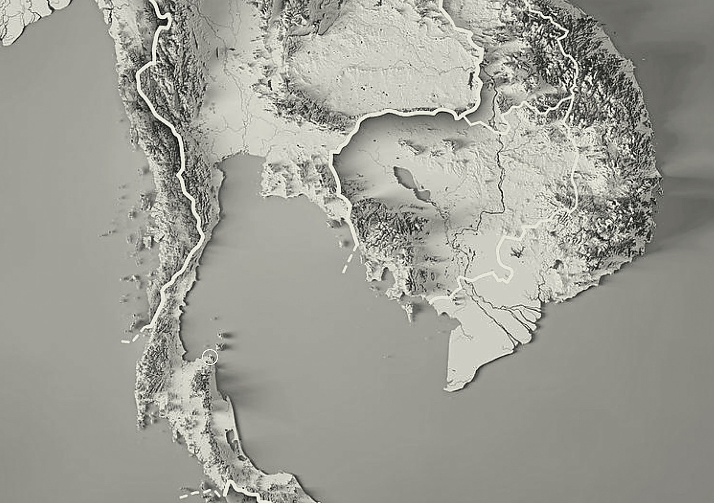 Map of Thailand showing the estate's position near Surat Thani and Koh Samui